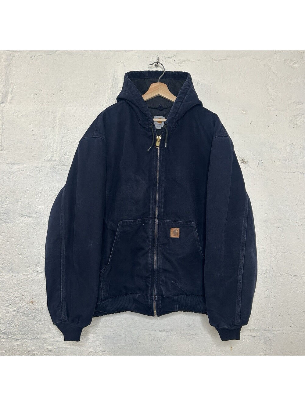 Vintage Carhartt Hooded Active Jacket “Midnight Blue” J130